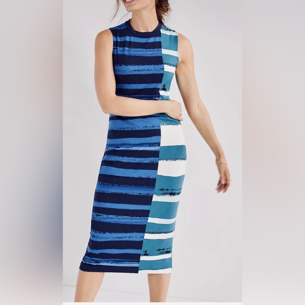 Anthropologie I Corey Lynn Calter Sleeveless Striped Bodycon Midi Dress